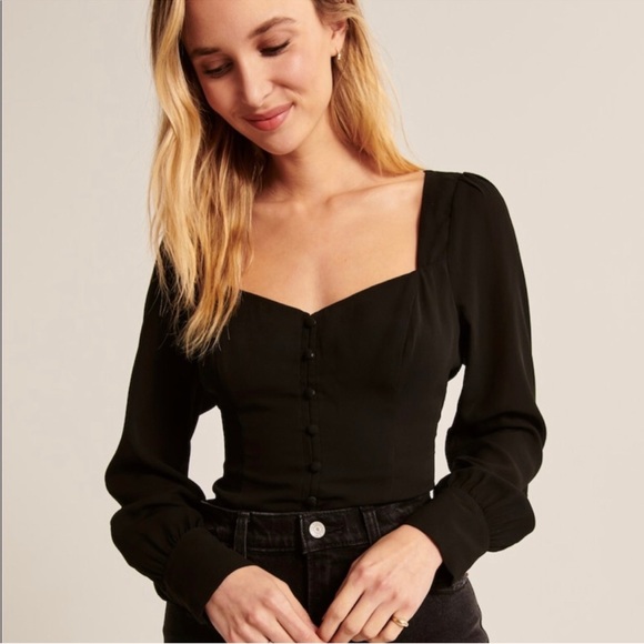 Abercrombie button corset top - Picture 2 of 6